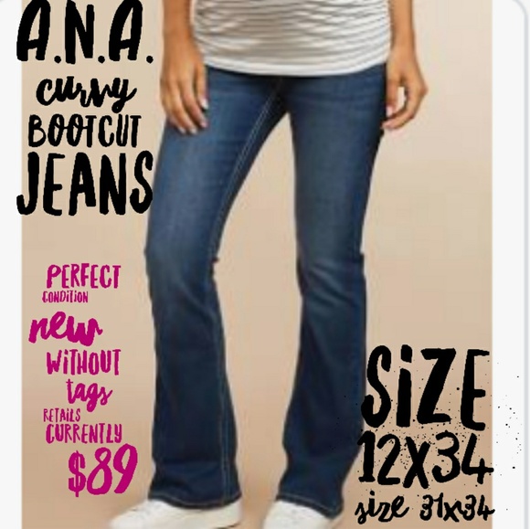 a.n.a Denim - A.N.A. Jeans Size 12/31X34 Boot Cut Flap Pock NWOT